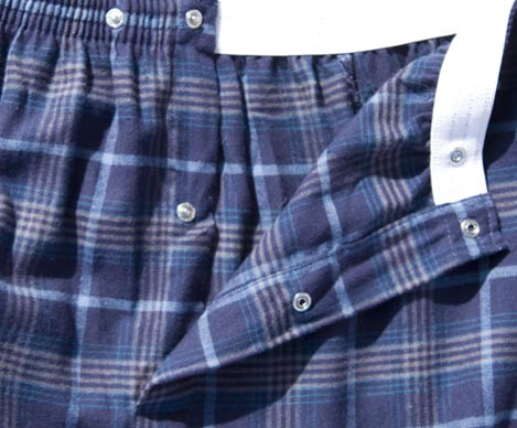 Foxfire Men's Snapwaist 100% Cotton Yarn Dyed Flannel Pajamas